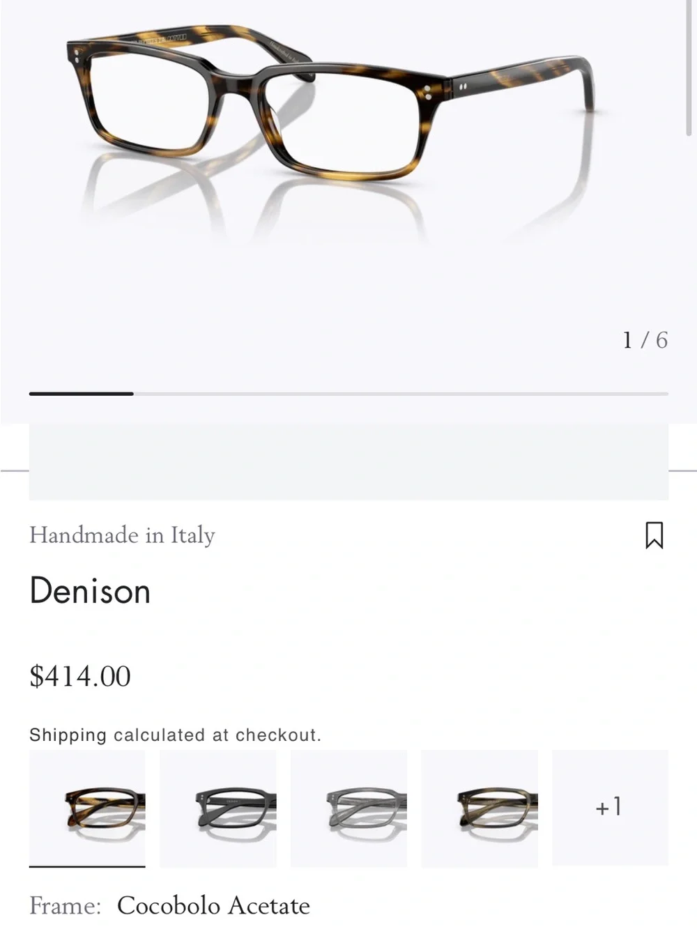 Oliver Peoples Brown Tortoiseshell Temple Arm